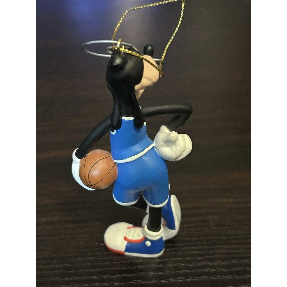 Vintage Disney Sports Goofy Basketball Porcelain Bisque Christmas Ornament 4”